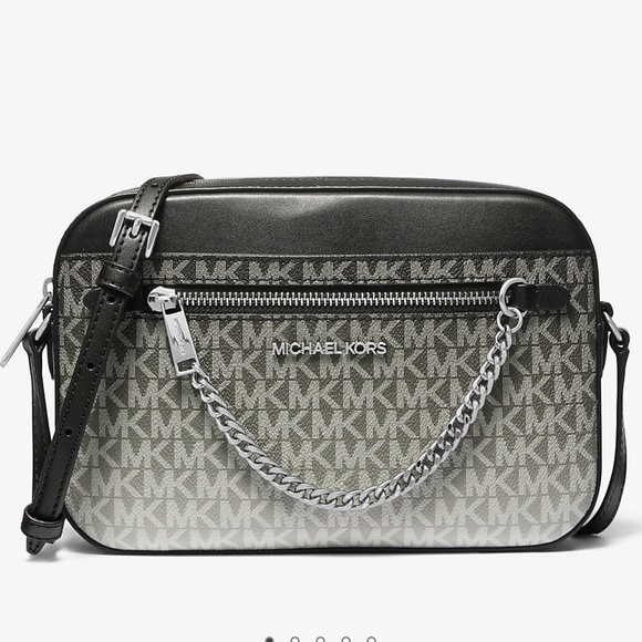 Michael Kors Jet Set Item Large Ombré EW Signature ZP Chain XBody Logo Crossbody - Picture 12 of 15